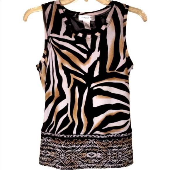 RAFAEL Petite safari print tank top - Picture 1 of 5